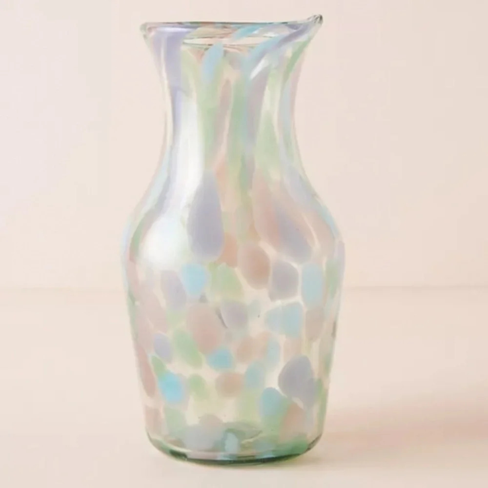 NWT Anthropologie Flor  Glass Pitcher
